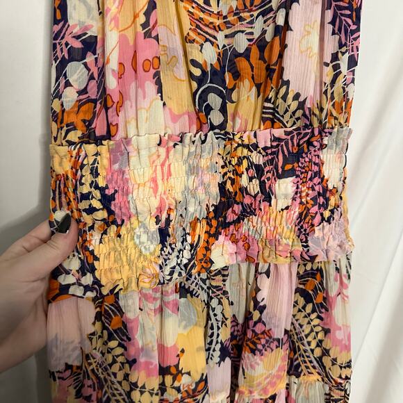 ALC Courtney Floral Silk Mini Dress in Midnight Rose Size 6 - Picture 6 of 7